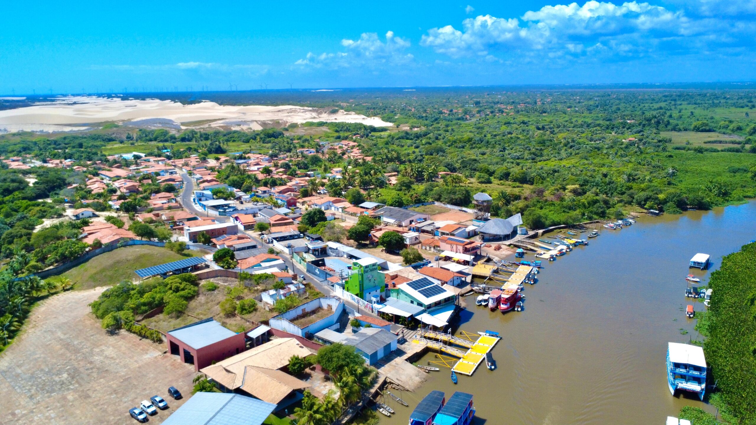 Estrada para o Porto dos Tatus em Ilha Grande Piauí